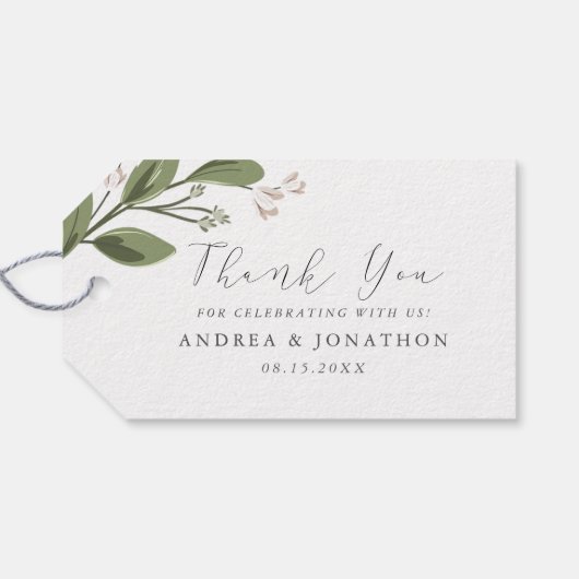 Blozende Takjes Favor Tag Cadeaulabel (Achterkant Horizontaal)