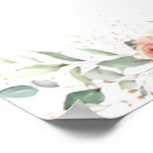 Blozende Thee Bloemen Bruids Baby Shower Ontvangst Poster (Hoek)