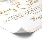 Blozende Thee Tuintje Bruidsfeest Ringjacht Poster (Hoek)