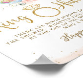 Blozende Thee Tuintje Bruidsmeisjes Bruiloft Ringj Poster (Hoek)