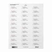 Blozende Trouwretouradreslabel | Gecentreerd Etiket (Full Sheet)