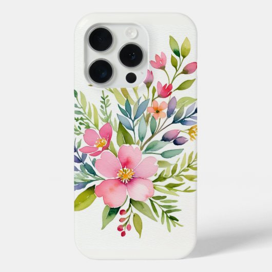 Blozende Tuin Waterverf Bloemenboeket Case-Mate iPhone Case (Achterkant)