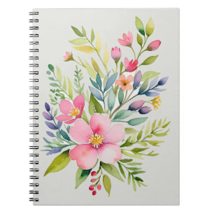 Blozende Tuin Waterverf Bloemenboeket Notitieboek