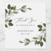 blozende veren wijn etiket (Enkel label)