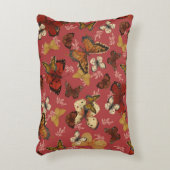 Blozende Vleugels – Roze Vlinderpatroon Accent Kussen (Voorkant(Verticaal))