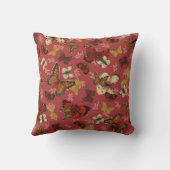 Blozende Vleugels – Roze Vlinderpatroon Kussen (Achterkant)