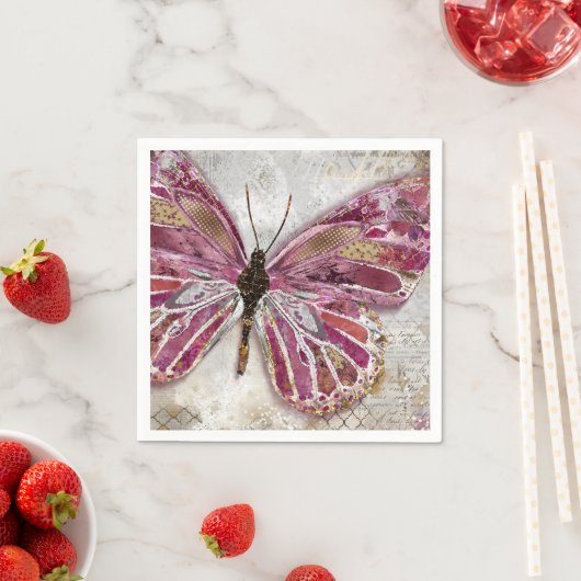 Blozende vlinder servet (Insitu)