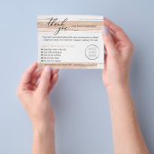 Blozende Vorm Dank u Wasverzorgingsinstructies Flyer (Hand)