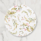 Blozende Waterverf Bloemachtige Bruidsdouche Bedankjes Labels (Achterkant)