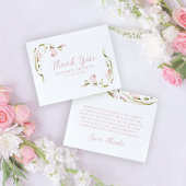 Blozende waterverf bloemen bruidsdouche platjes bedankkaart