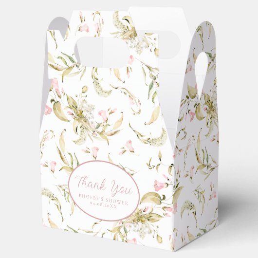 Blozende waterverf bloemen bruidsdouche puntzakje bedankdoosjes (Geopend)