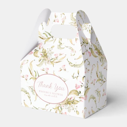 Blozende waterverf bloemen bruidsdouche puntzakje bedankdoosjes (Voorkant Zijde)