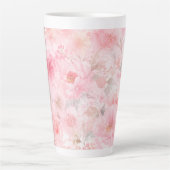 Blozende Waterverf Bloemen Latte Mok (Voorkant)