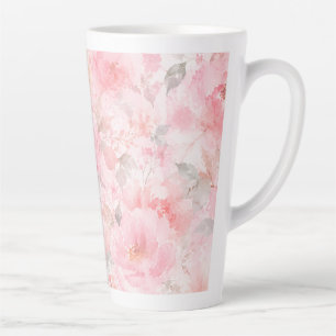 Blozende Waterverf Bloemen Latte Mok