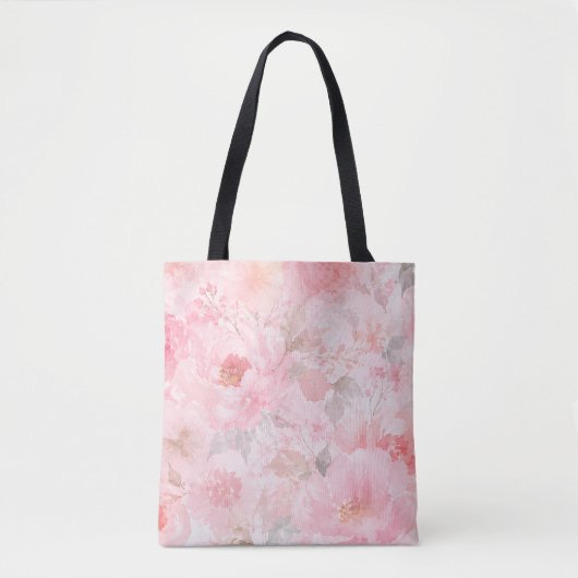 Blozende Waterverf Bloemen Tote Bag (Voorkant)