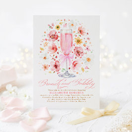 Blozende Wilde Bloemen Brunch en Bruisende Bruilof Kaart