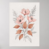 Blozende Wilde Bloemschikking Poster (Voorkant)