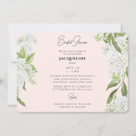 Blozende Witte Hortensia Bruidsdouche II Kaart