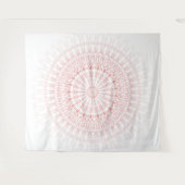 Blozende Witte Mandala Wandkleed (Voorkant (horizontaal))