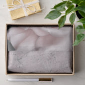 Blozende Witte Roos Glam Moderne Marmeren Bruidsdo Tissuepapier (Geschenk)