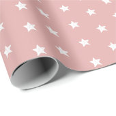 Blozende witte sterren cadeaupapier (Rol Hoek)