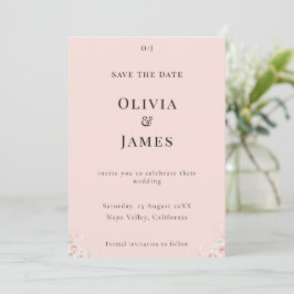 Blozende Zijde Roze Gefluisterde Bloemblaadjes Mod Save The Date