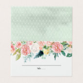 Blozende Zomer Bloem Bruiloft Plaatskaart Visitekaartje (Buitenkant ongevouwen)