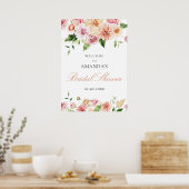 Blozende Zomer Bloem Romantische Bruiloft Feest We Poster (Keuken)