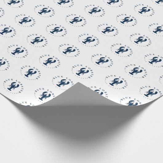 BLRE Blauwe Kreeft Vastgoed Verpakkingsdocument Cadeaupapier (Hoek)