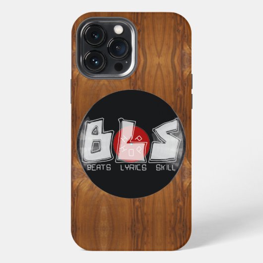 BLS beat tekst vaardigheid HIP HOP iPhone Hoesje (Achterkant)