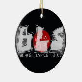 BLS slaat tekst vaardigheidHIP HOP Keramisch Ornament (Rechts)