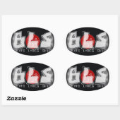 BLS slaat tekst vaardigheidHIP HOP Ovale Sticker (Vel)