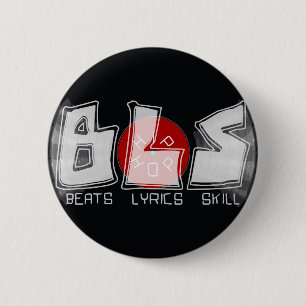 BLS slaat tekst vaardigheidHIP HOP Ronde Button 5,7 Cm