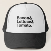 BLT Bacon Lettuce Tomato List String Trucker Pet (Voorkant)