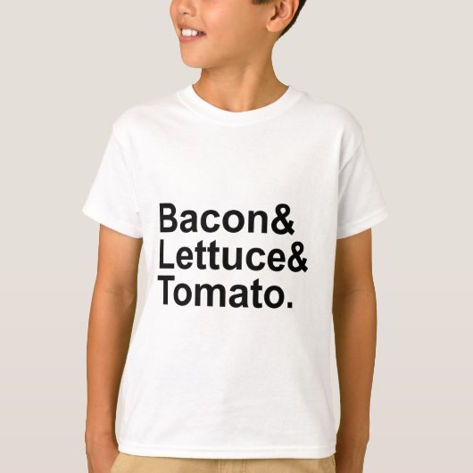 BLT Bacon Sla Tomaat Lijst String T-shirt (Voorkant)