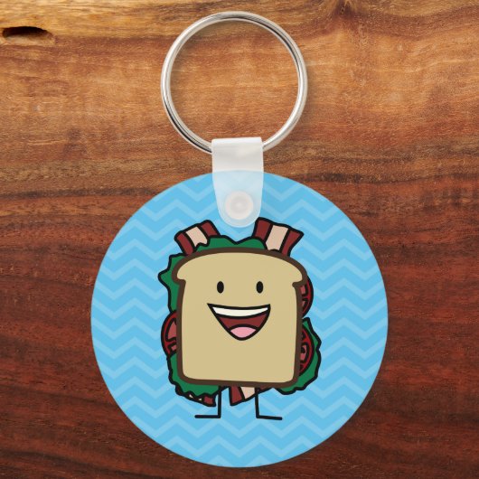 BLT Sandwich Bacon Lettuce en Tomato Foods Design Sleutelhanger (Voorkant)