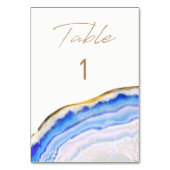 Blu Agate Table Numbers Kaart (Voorkant)