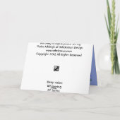 Blu Daisy Bedankkaart (Achterkant)