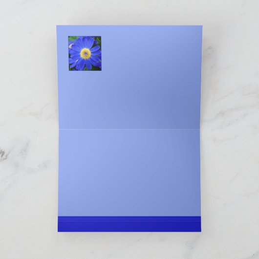 Blu Daisy Bedankkaart (Binnen)