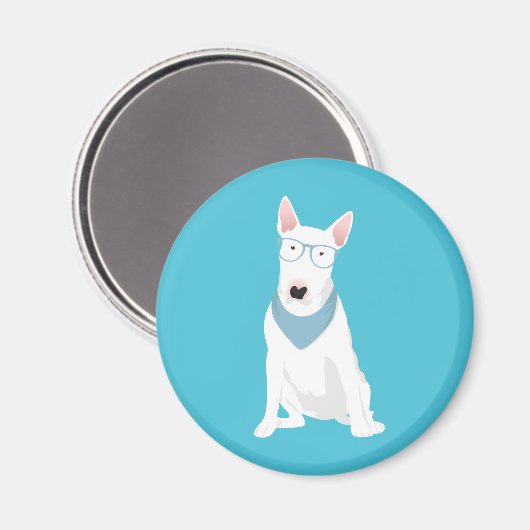 Blu de Bull Terrier Magneet (Voorkant / Achterkant)