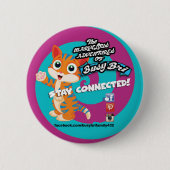 Blu de kat-Button Ronde Button 5,7 Cm (Voorkant)