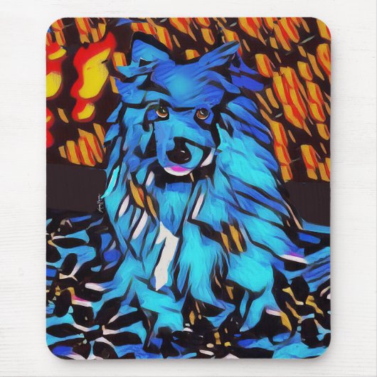 BLU GENES hond lapphund mousepad Muismat (Voorkant)