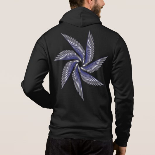 blu gray man hoodie (Achterkant)