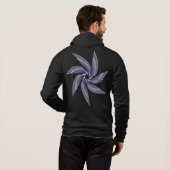 blu gray man hoodie (Achterkant volledig)