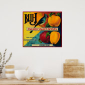 Blu-J Apple Crate LabelWatsonville, CA Poster (Keuken)