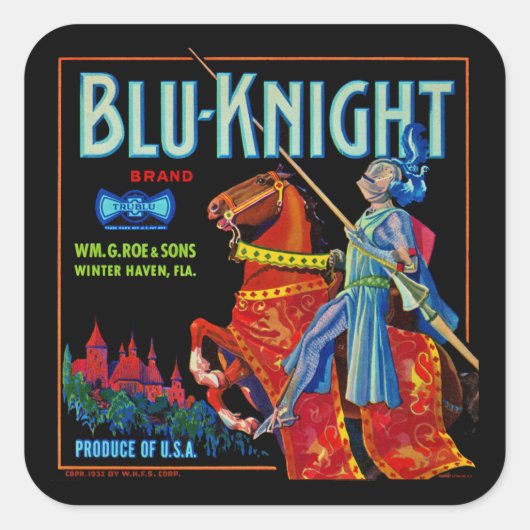 Blu Knight Fruit Label (Voorkant)