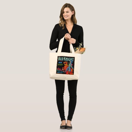 Blu Knight Fruit Label Grote Tote Bag (Voorkant (model))