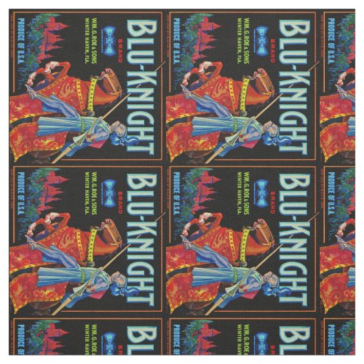 Blu Knight Fruit Label Stof (Swatch)