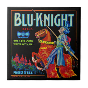 Blu Knight Fruit Label Tegeltje