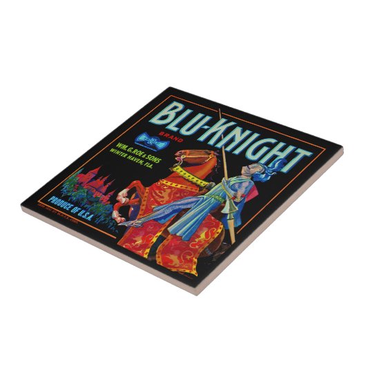 Blu Knight Fruit Label Tegeltje (Zijkant)